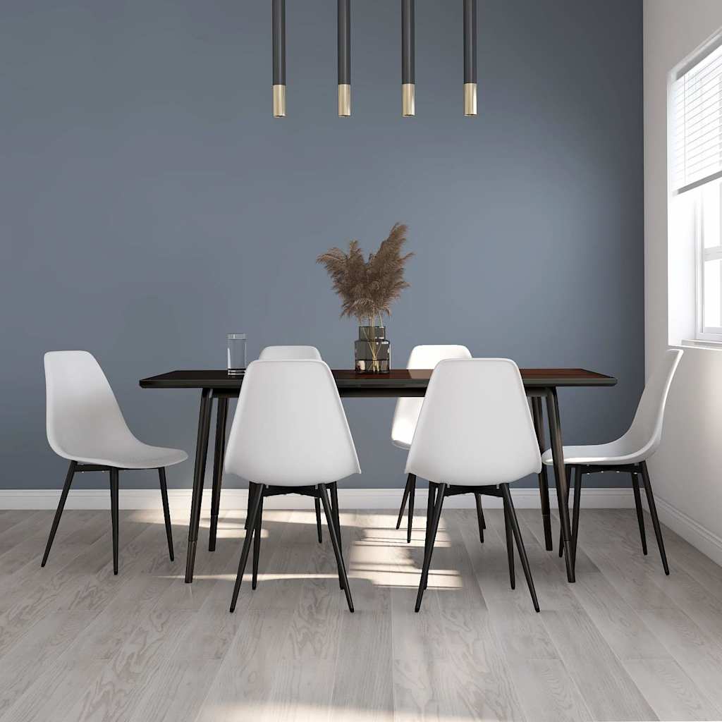 Vidaxl eetkamerstoelen 6 st pp wit