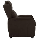 Vidaxl ligstoel donkerbruin 66.5 x 94 x 101.5 cm polyester