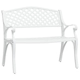 Vidaxl tuinbank 102 cm gietaluminium wit