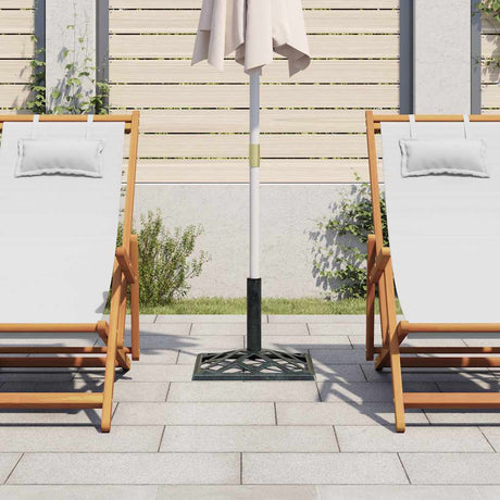 Vidaxl Parasol Foot 44x44x31 cm Gusseisengrün