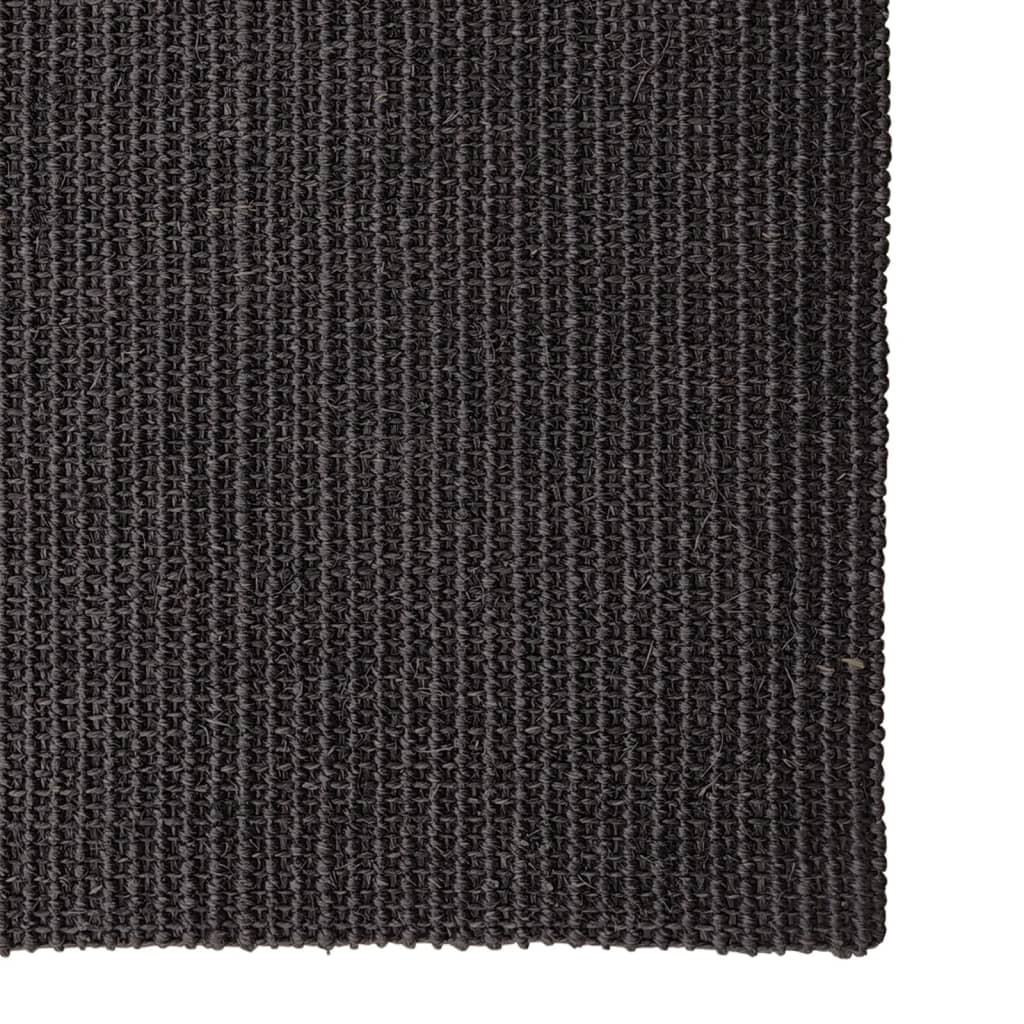 Vidaxl Rug 66x350 cm Natural Sisal Black