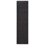 Vidaxl Rug 80x300 cm Natural Sisal Schwarz