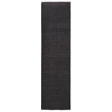 Vidaxl Rug 80x300 cm Natural Sisal Schwarz