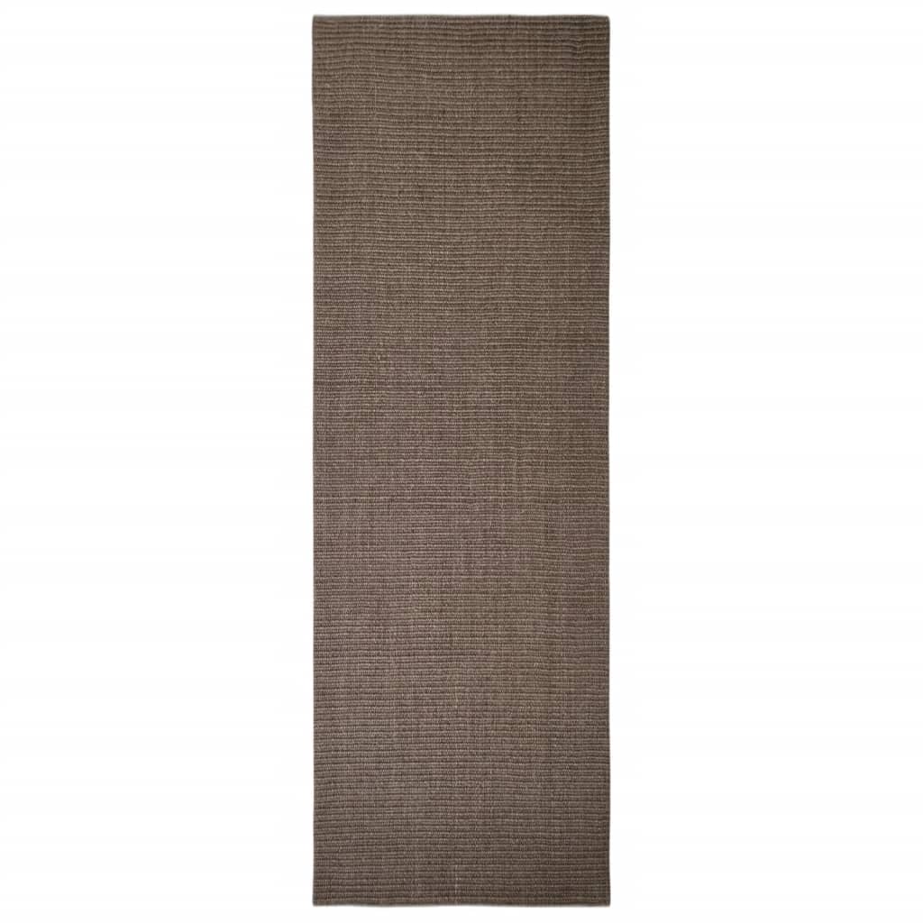 Vidaxl Rug 66x200 cm Natural Sisal Brown