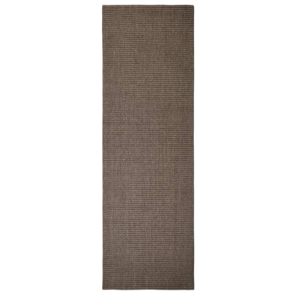 Vidaxl Rug 80x250 cm Natural Sisal Brown