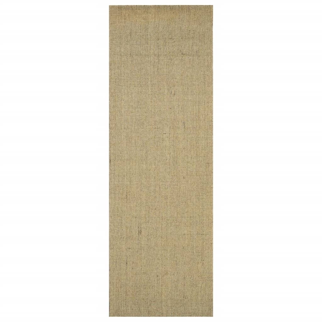 Vidaxl Rug 66x200 cm Natural Sisal Green