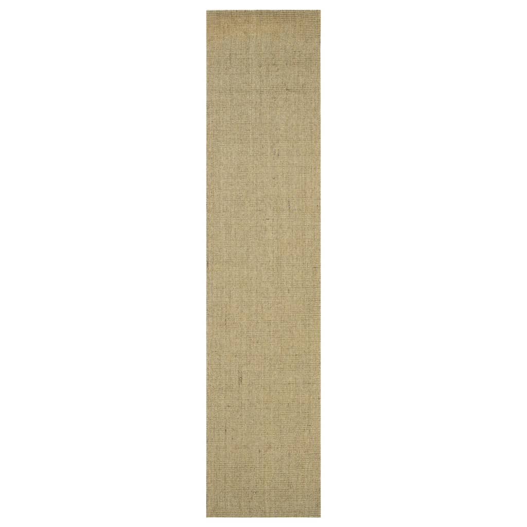 Vidaxl Teppich 66x300 cm Natural Sisal Green