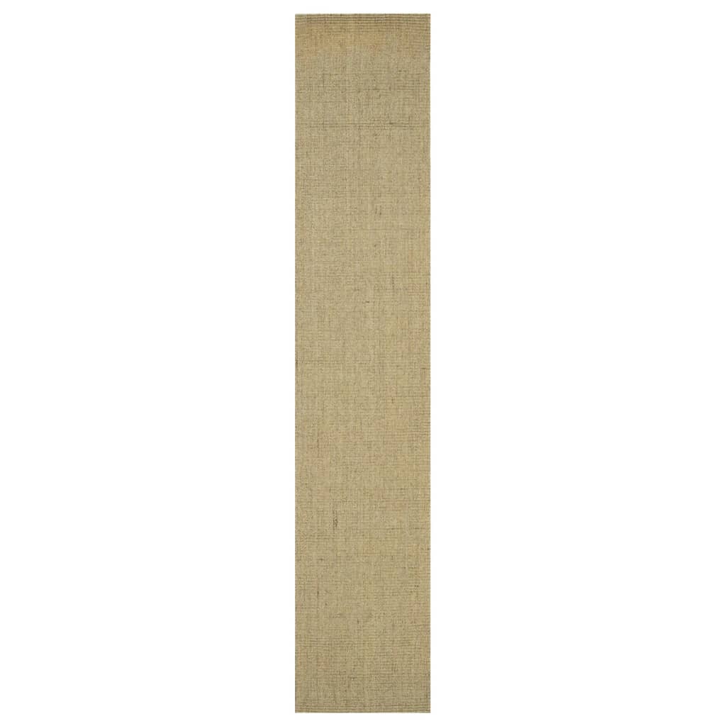 Vidaxl Teppich 66x350 cm Natural Sisal Green