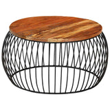 Vidaxl salontafel ø68 cm massief gerecycled hout