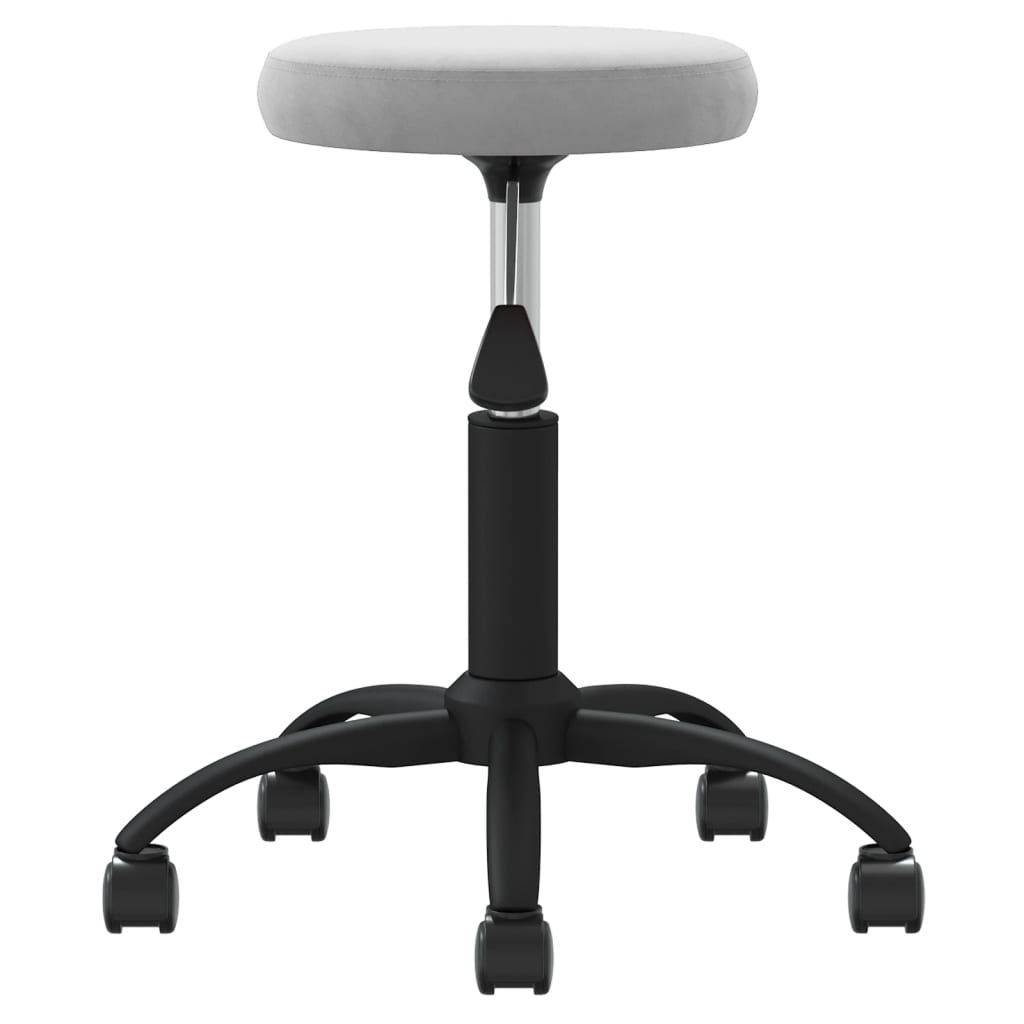Vidaxl Massage Stuhl Velvet Hellgrau