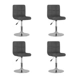 Vidaxl eetkamerstoelen 4 st draaibaar stof donkergrijs