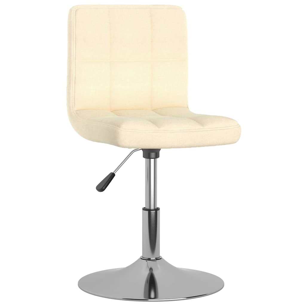 Vidaxl eetkamerstoelen 4 st draaibaar stof crèmekleurig