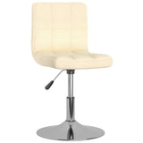 Vidaxl eetkamerstoelen 4 st draaibaar stof crèmekleurig