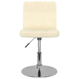 Vidaxl eetkamerstoelen 4 st draaibaar stof crèmekleurig