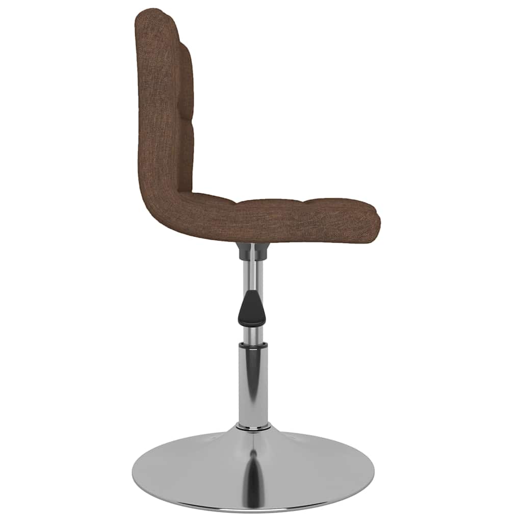 Vidaxl eetkamerstoelen draaibaar 4 st stof bruin