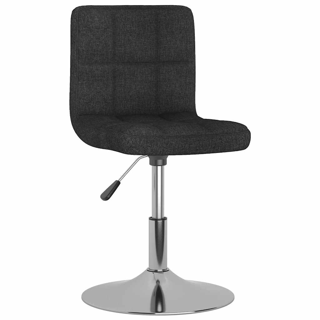 Vidaxl eetkamerstoelen 4 st draaibaar stof zwart