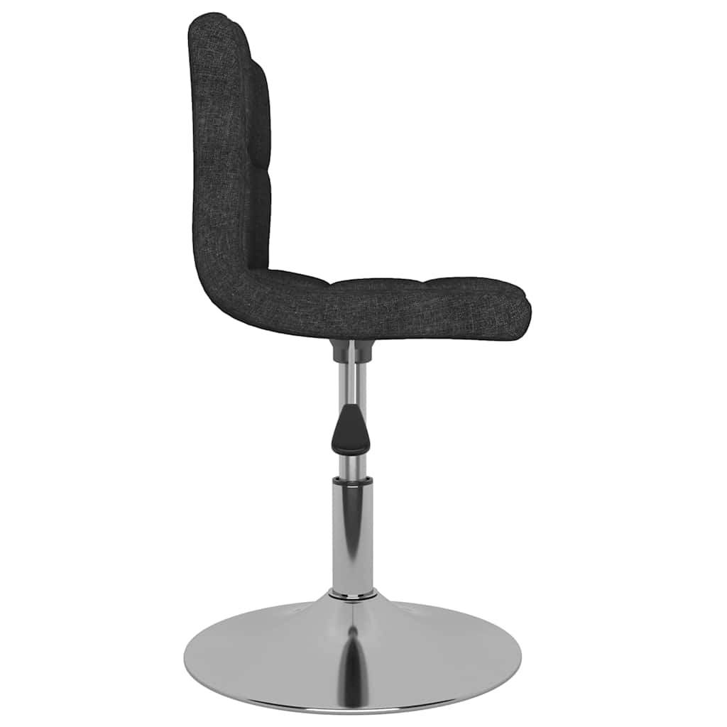Vidaxl eetkamerstoelen 4 st draaibaar stof zwart
