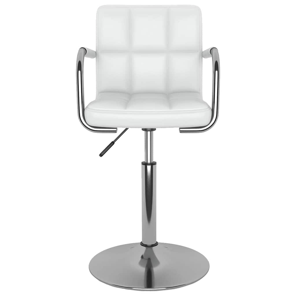 Vidaxl eetkamerstoelen draaibaar 4 st kunstleer wit