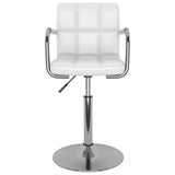Vidaxl eetkamerstoelen draaibaar 4 st kunstleer wit