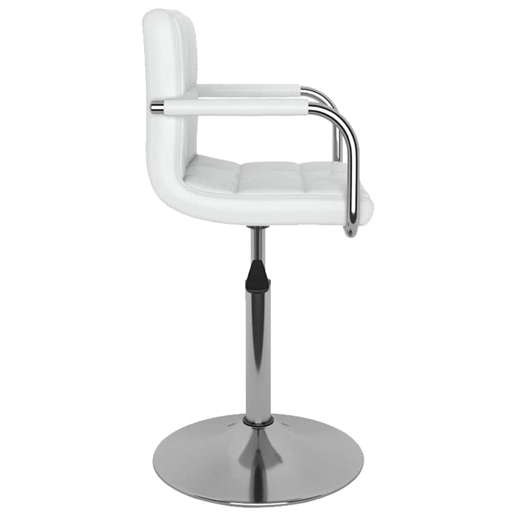 Vidaxl eetkamerstoelen draaibaar 4 st kunstleer wit
