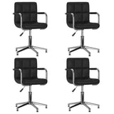 Vidaxl eetkamerstoelen draaibaar 4 st kunstleer zwart