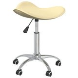 Vidaxl eetkamerstoel draaibaar kunstleer crèmekleurig