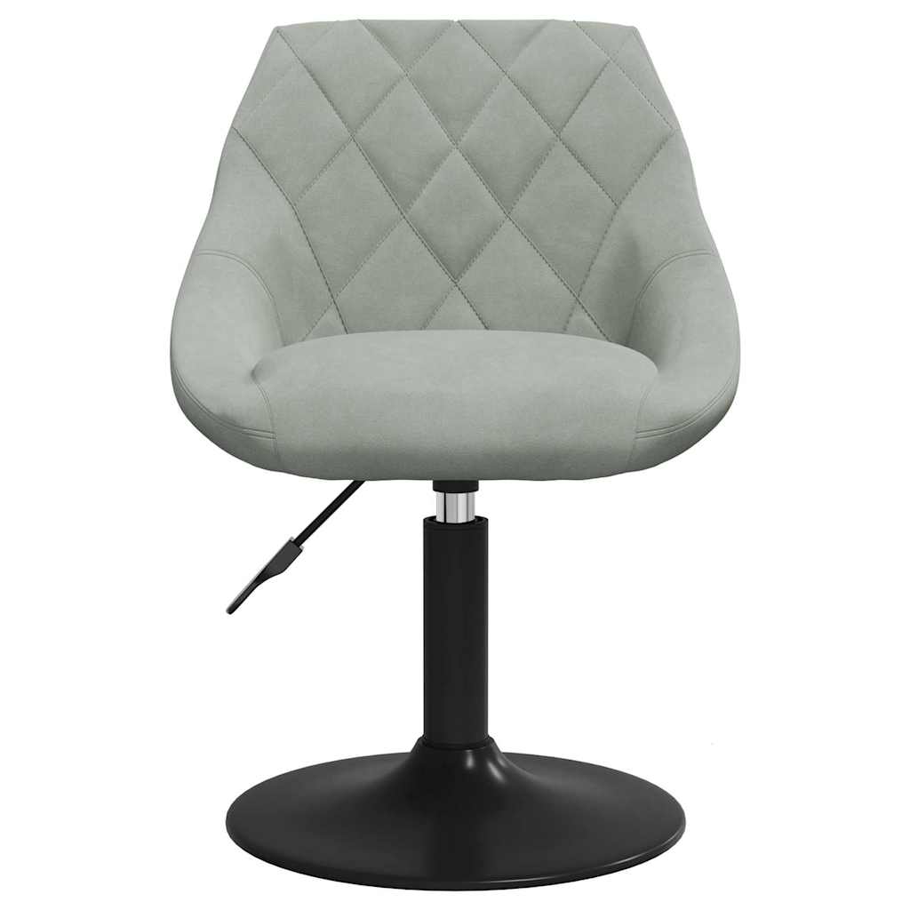 Vidaxl eetkamerstoel fluweel lichtgrijs