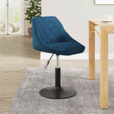 Vidaxl eetkamerstoel fluweel blauw