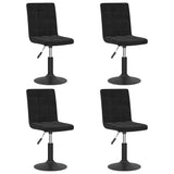 Vidaxl eetkamerstoelen draaibaar 4 st fluweel zwart