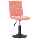 Vidaxl eetkamerstoelen draaibaar 4 st fluweel roze
