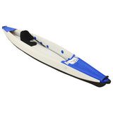 Vidaxl kayak gonflable 375x72x31 cm bleu polyester