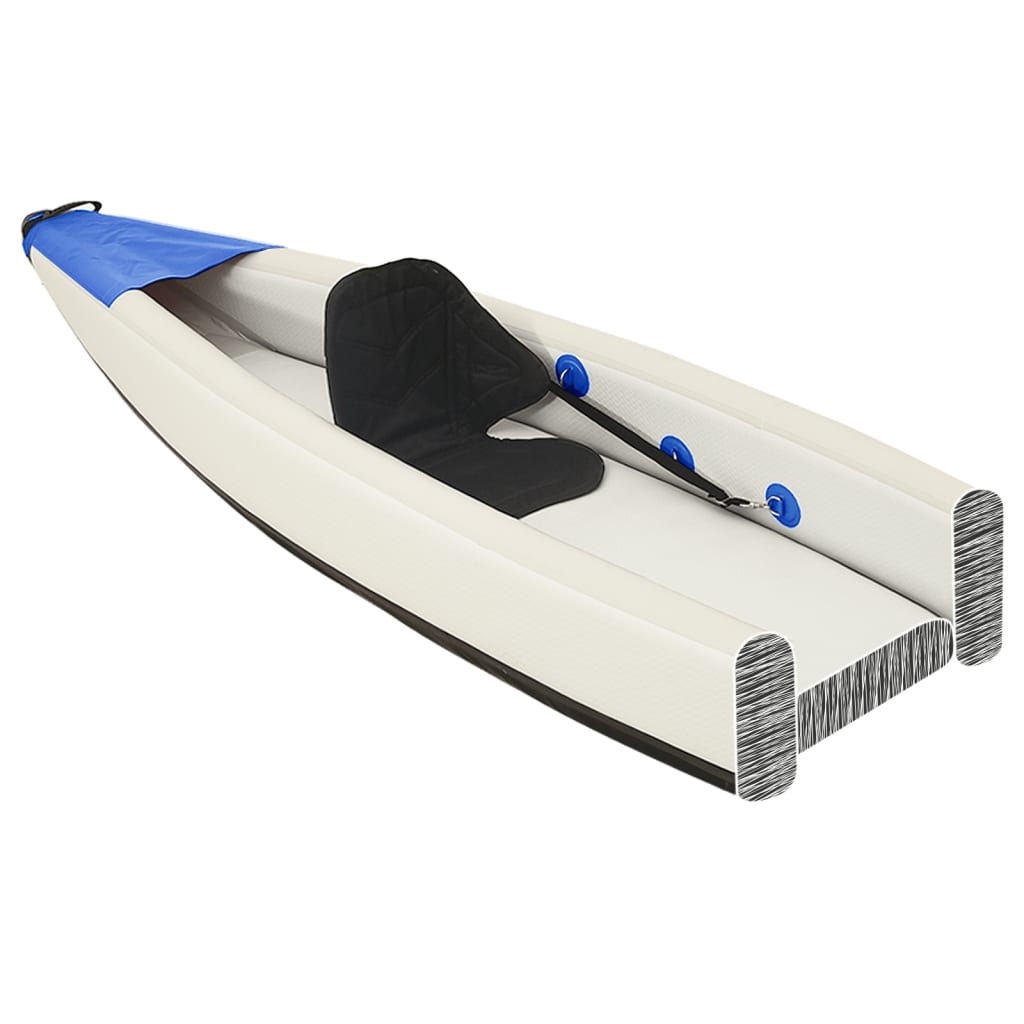 Vidaxl kayak gonflable 375x72x31 cm bleu polyester