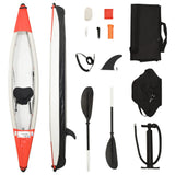 Vidaxl kayak gonflable 375x72x31 cm rouge polyester