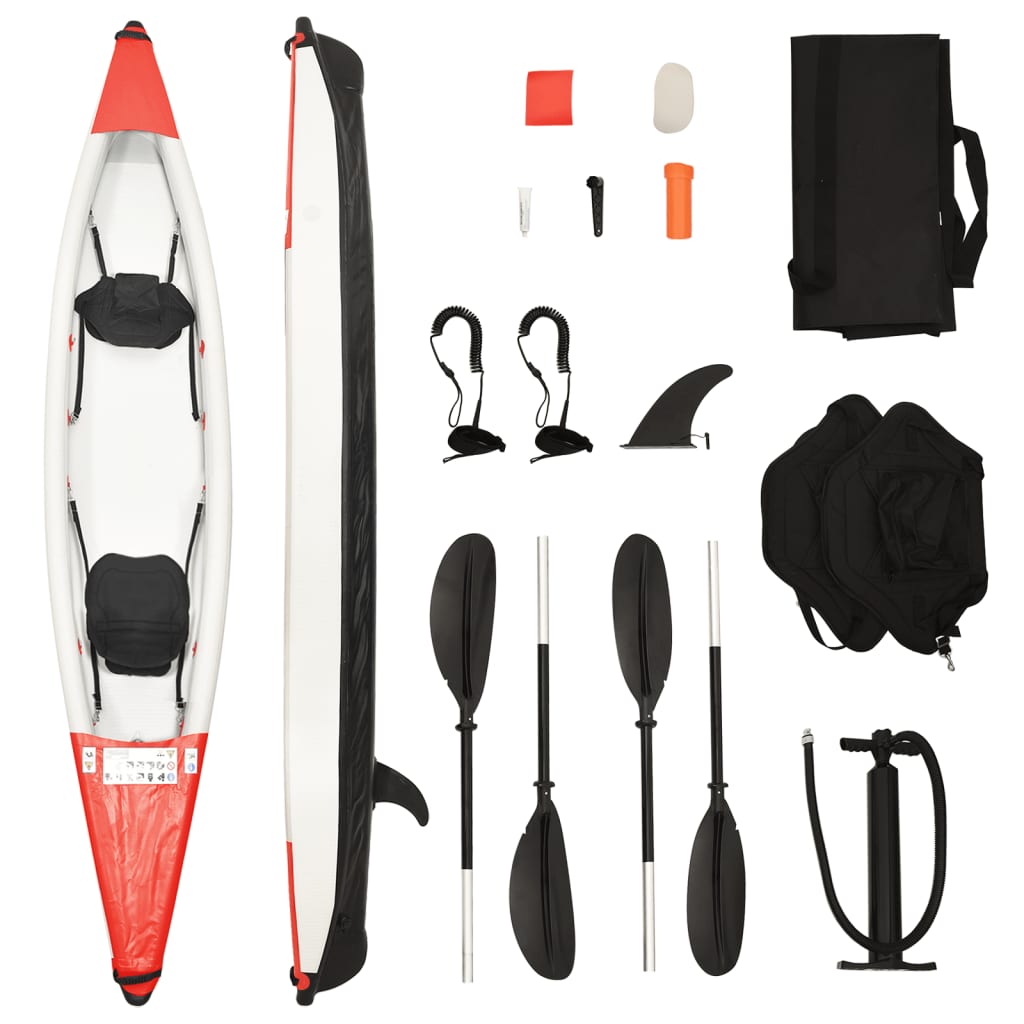 Vidaxl KAYAK UPPLATT 424X81X31 CM POLYESTER RED