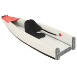Vidaxl Kayak aufblasbar 424x81x31 cm Polyesterrot