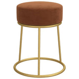 Vidaxl hocker rond fluweel bruin