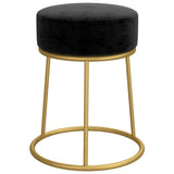 Vidaxl hocker rond fluweel zwart