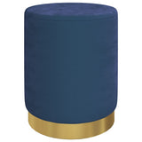 Vidaxl hocker met opbergruimte rond fluweel 31 x 37 cm blauw