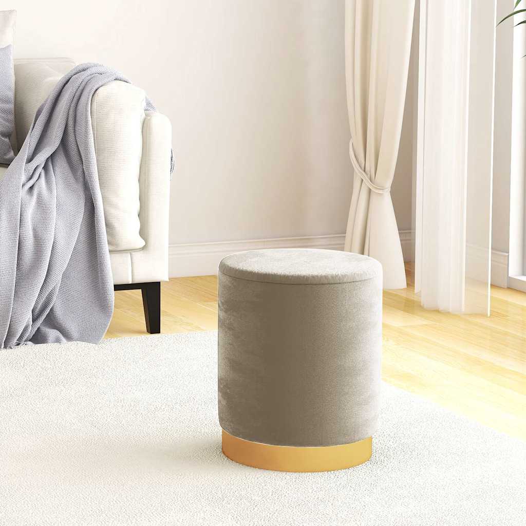 Vidaxl hocker met opbergruimte rond fluweel 31 x 37 cm donkergrijs