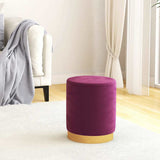Vidaxl hocker met opbergruimte rond fluweel 31 x 37 cm paars