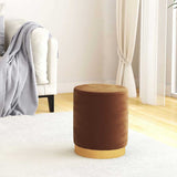 Vidaxl hocker met opbergruimte rond fluweel 31 x 37 cm bruin
