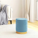 Vidaxl hocker met opbergruimte rond fluweel 31 x 37 cm lichtblauw