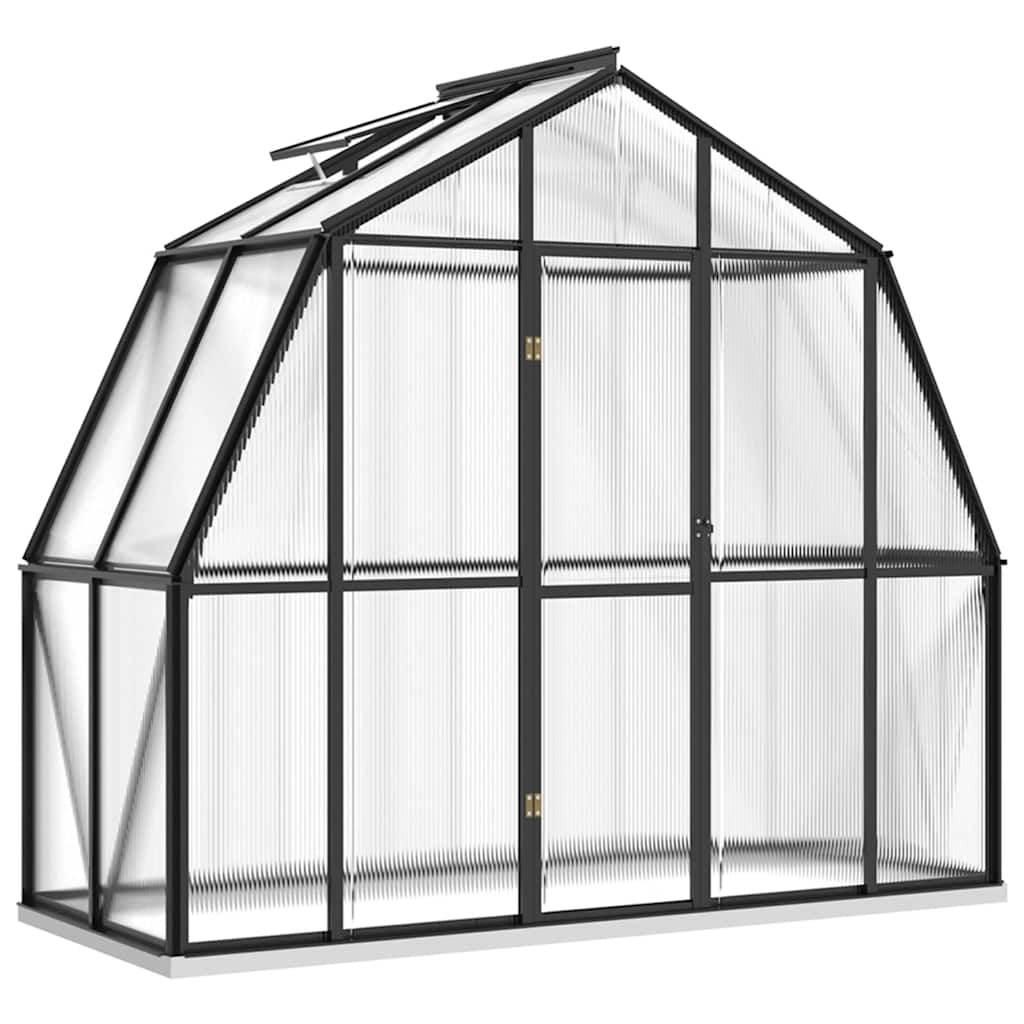 VIDAXL -Gewächshaus mit Basisrahmen 3,3 m² Aluminium Anthrazit -ausgelöst