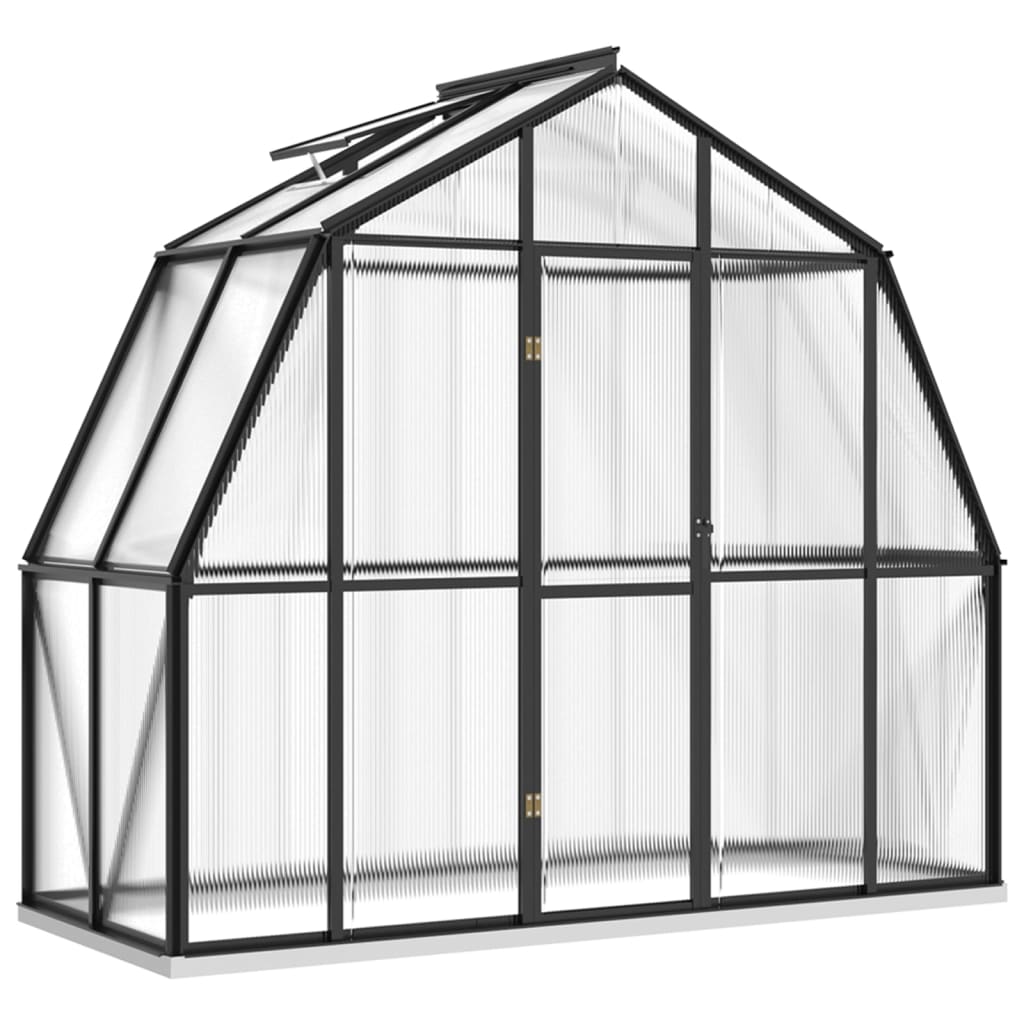 Vidaxl greenhouse with basic frame 3.3 m² aluminum anthracite -colored