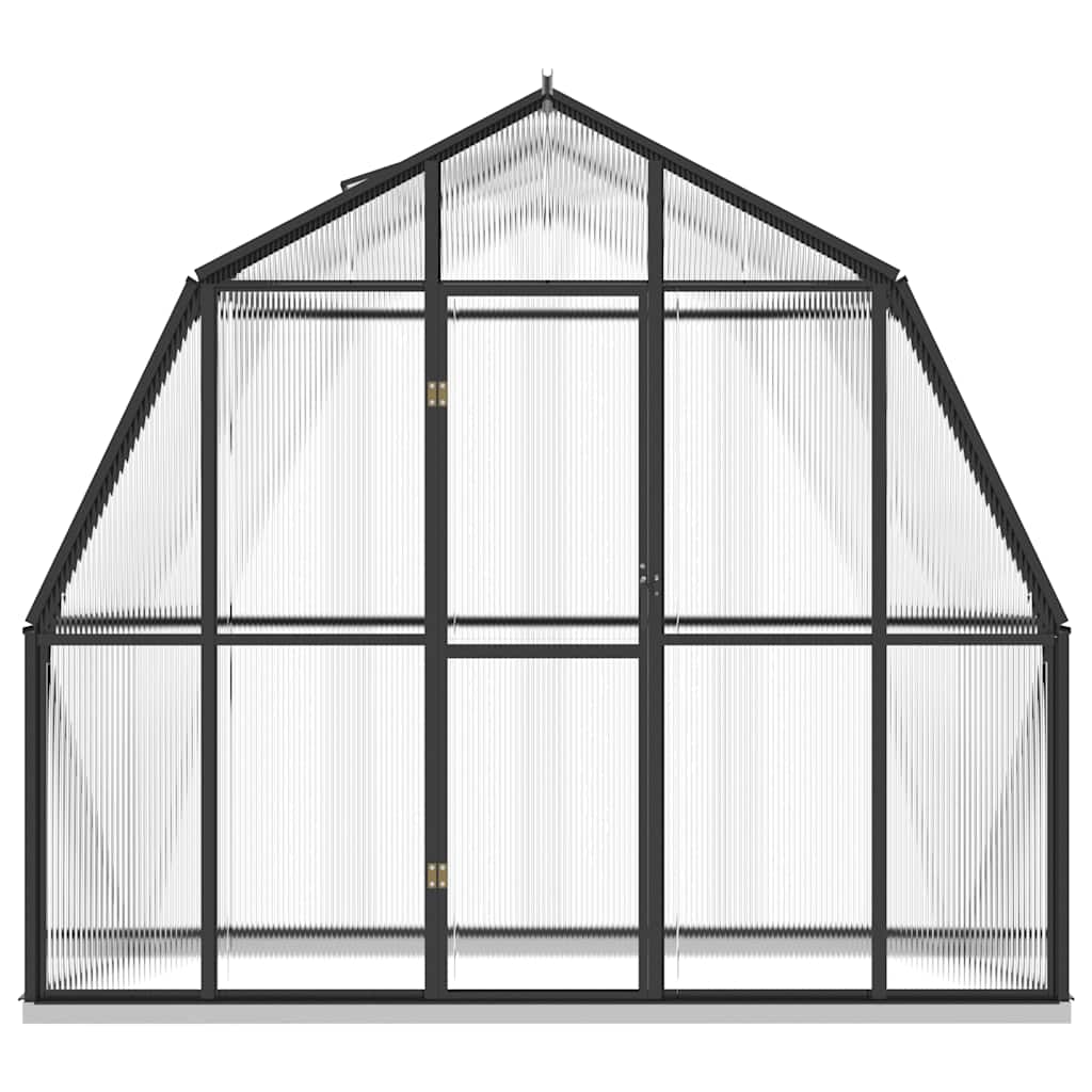 VIDAXL -Gewächshaus mit Basisrahmen 3,3 m² Aluminium Anthrazit -ausgelöst