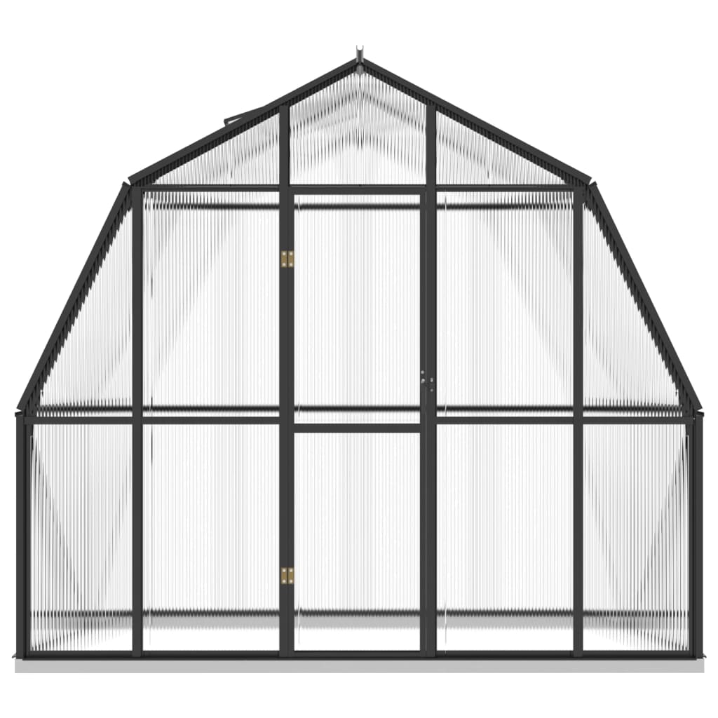 Vidaxl greenhouse with basic frame 3.3 m² aluminum anthracite -colored