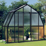 Vidaxl greenhouse with basic frame 3.3 m² aluminum anthracite -colored