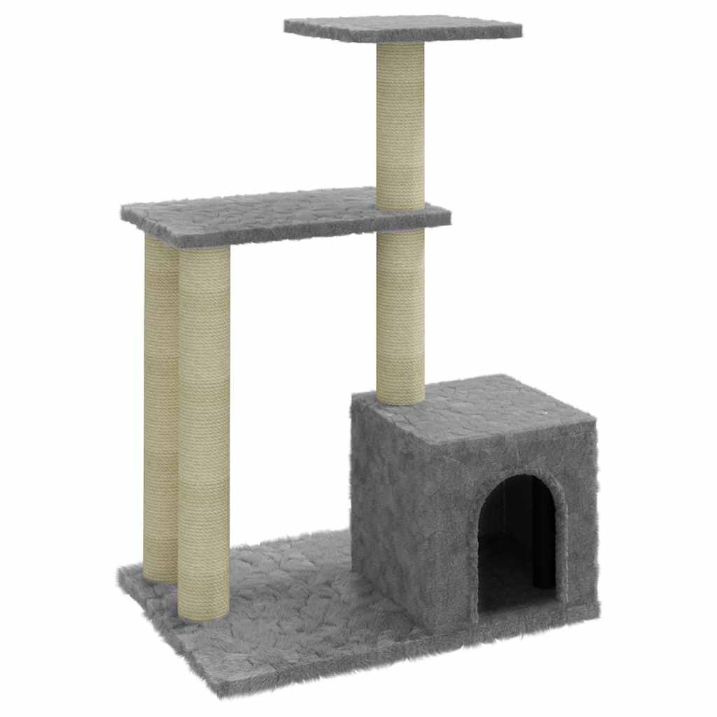 Vidaxl -Katzenmöbel mit Sisal -Kratzerpfosten 71 cm hellgrau