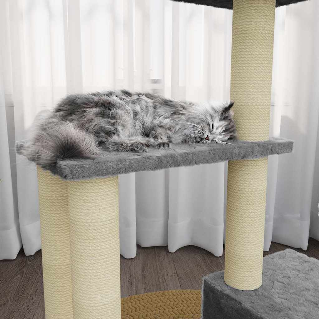 Vidaxl -Katzenmöbel mit Sisal -Kratzerpfosten 71 cm hellgrau