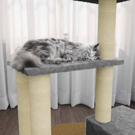 Vidaxl -Katzenmöbel mit Sisal -Kratzerpfosten 71 cm hellgrau